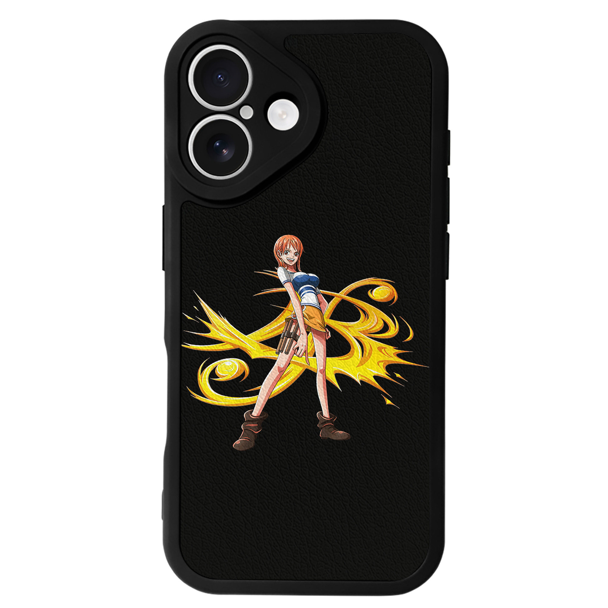 （画像用） ワンピース ナミ ONE PIECE Nami 【iPhone 16シリーズ対応】シリコンスマホケース（レザー調） 材質：シリコン